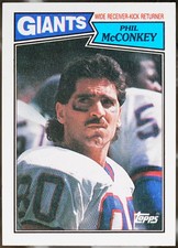 1987 Topps #16 Phil McConkey Football NM