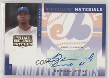 2005 Donruss Prime Patches Signatures Livan Hernandez #MLM-16 Auto sh7