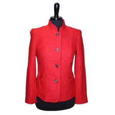Talbots Wool Blend Jacket Blazer Red Size 2