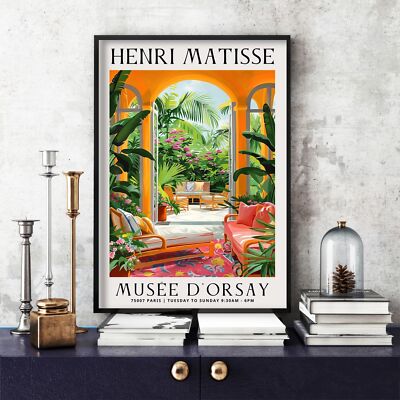 Henri Matisse Druck, Henri Matisse Ausstellungsposter, buntes Wandbild (26a)