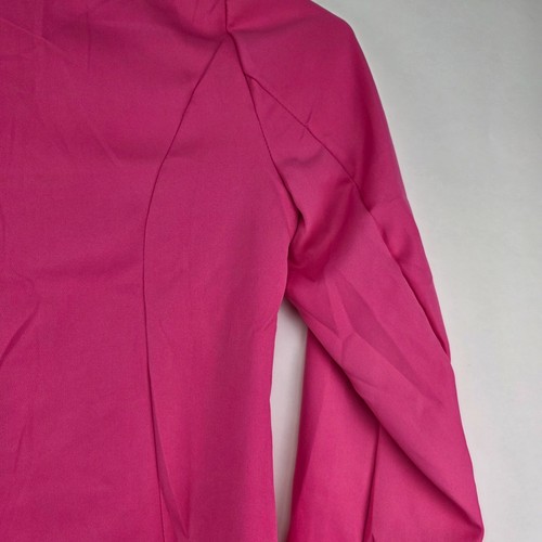 Damen Freizeit Stretchig Langarm Leicht Arbeit Büro Blazer Jacken Rosa L