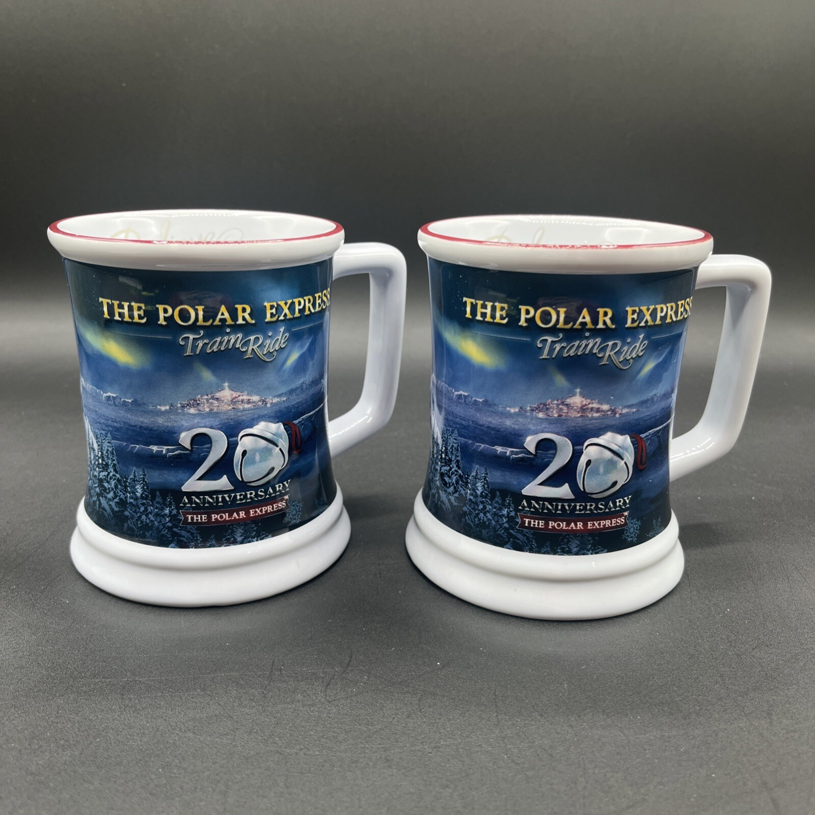 Polar Express 20th Anniversary Believe Hot Chocolate Mug 2-Piece Set