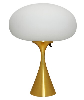 Mid Century Design Table Lamp by Designline in Brass - Retro Mushroom Lamps