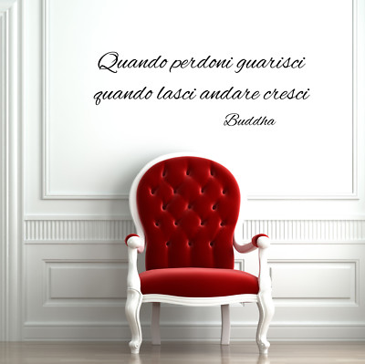 Wall Stickers Frase Buddha Quando Perdoni Guarisci Adesivo Murale Aforismi A0248 Ebay