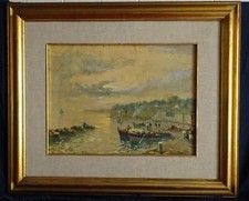 - ELETRO - VECCHIO QUADRO DIPINTO AD OLIO MARINA