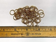 16oz 8mm Brass Jump Rings Closed Unsoldered - About 1,600 Jump Rings 