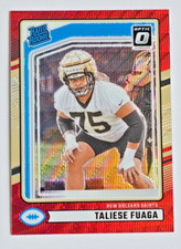 2024 Panini Donruss Optic Preview Taliese Fuaga Rated Rookie Red Wave Prizm #310
