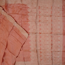 Vintage Brick Red Sarees 100 Pure Silk Woven Indian Sari 5YD Decor Craft Fabric