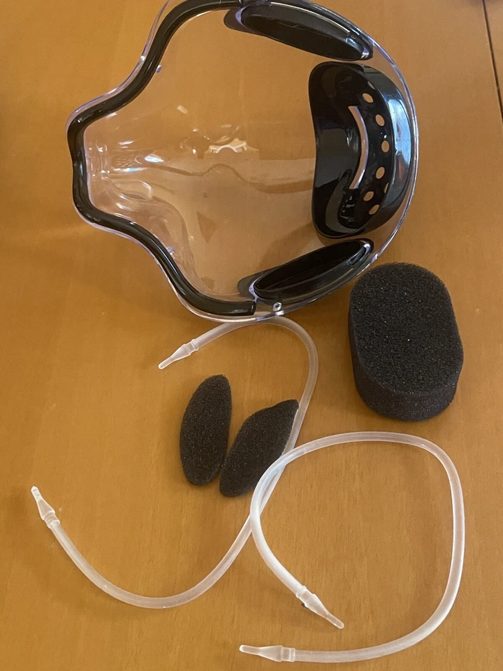 Protector facial negro 14 máscaras, banda elástica, soporte nasal, esponja aislante Foto 4 de 4