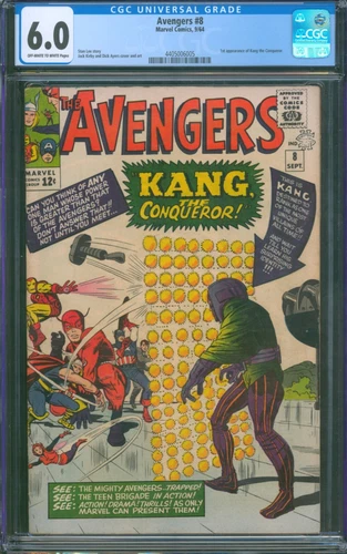 Avengers #8 ⭐ CGC 6.0 ⭐ 1st Appearance KANG the Conqueror Silver Age Marvel 1964