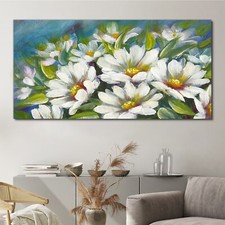 Gemälde Blumen Pflanzen Kunst 140x70 Canvas Wandbild Leinwand Bilder