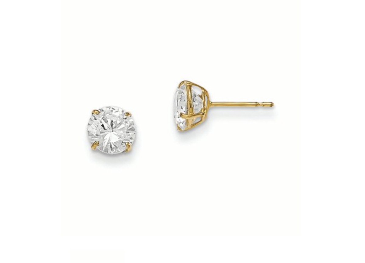 Borchia naso oro 9 ct oro piccolo zirconi 1,5 mm AB Cubic Zirconia 22 g (0,6