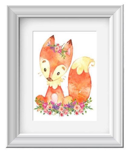 Nursery Decor Nursery Wall Art Baby Woodland Forest Animals Art Print Unframed - Picture 4 of 8