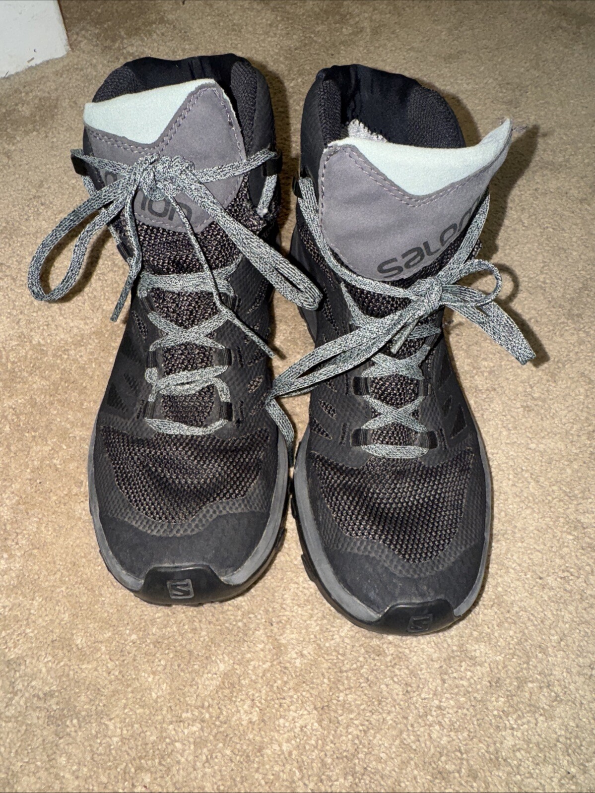 Stivali da trekking Salomon OUTline Mid GTX donna 9 neri Gore Tex impermeabili 404844