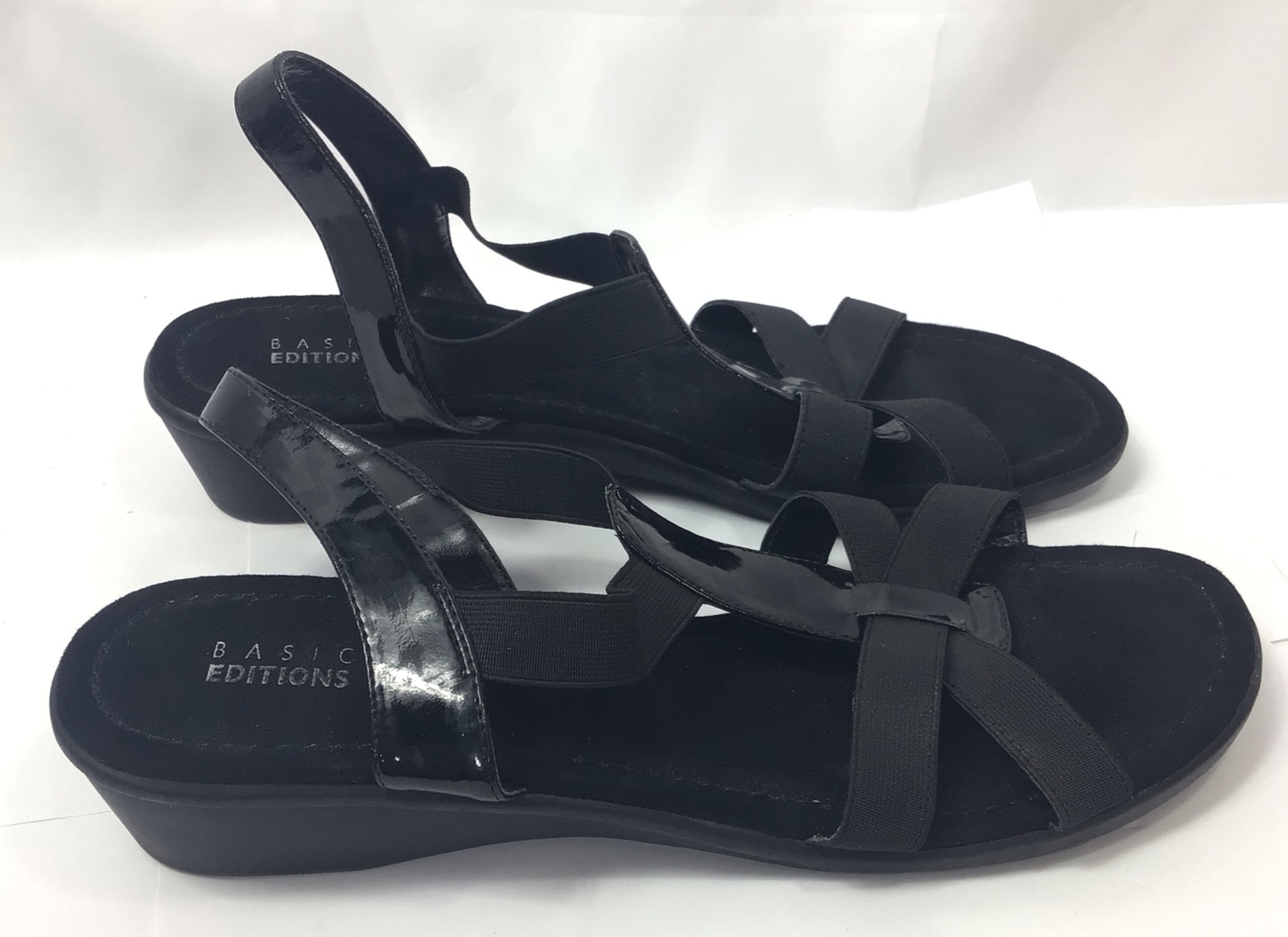 Basic Editions Open Toe Strap Sandal Black Women … - image 3