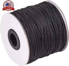 1.5mm 100 Yard Black Nylon Cord Wind Chime Cord Replacement Braided Blind String