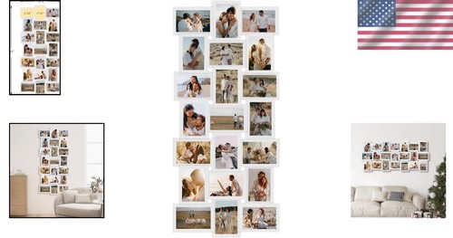 21-Opening Collage Picture Frame, Retro 4x6 Wall Decor for Cherished Memories - Picture 2 of 10