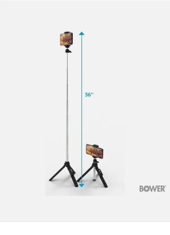 BOWER MULTI POD 6-in-1 Tripod Remote Shutter Smartphones-Camera Selfie Stick - Image 4 of 4
