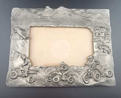 Off The Hook ATV Pewter Frame Fits 3.5'' x 5.5'' Picture.