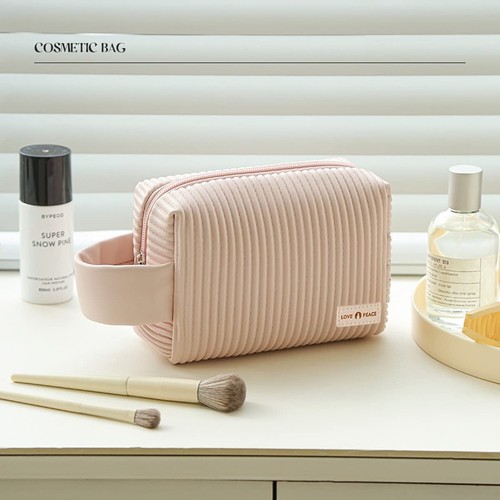 Makeup Bag for Travel PU Leather Cosmetic Bag,Portable Travel Makeup Pouch,Wa... - Picture 5 of 6