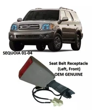 01-04 SEQUOIA LEFT FRONT SEAT BELT BUCKLE OAK  GENUINE TOYOTA