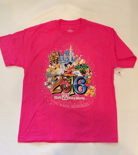 Bnwt Walt Disney World 16 Music Magical Memories T Shirt Sz L Pink Ebay