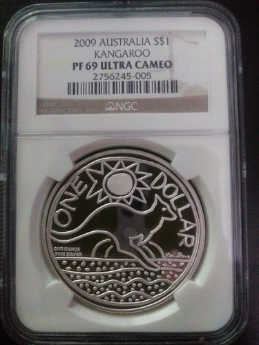 2009 Australia $1 Silver Kangaroo NGC PF 69 Ultra Cameo