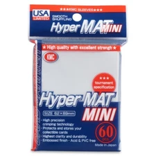 KMC Sleeves Hyper Mat Mini WHITE Matte Japanese Size 62x89mm (60 Count Pack)