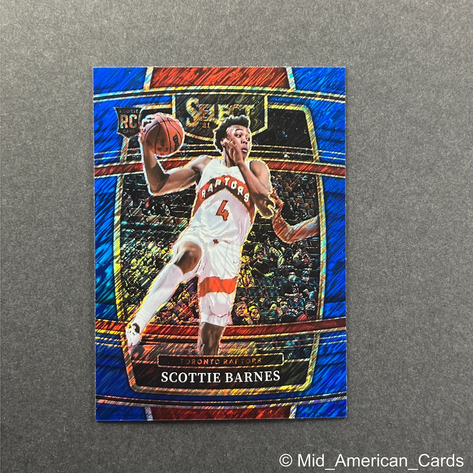 2021-22 Select Scottie Barnes Rookie Blue Shimmer Prizm Concourse #74 Raptors