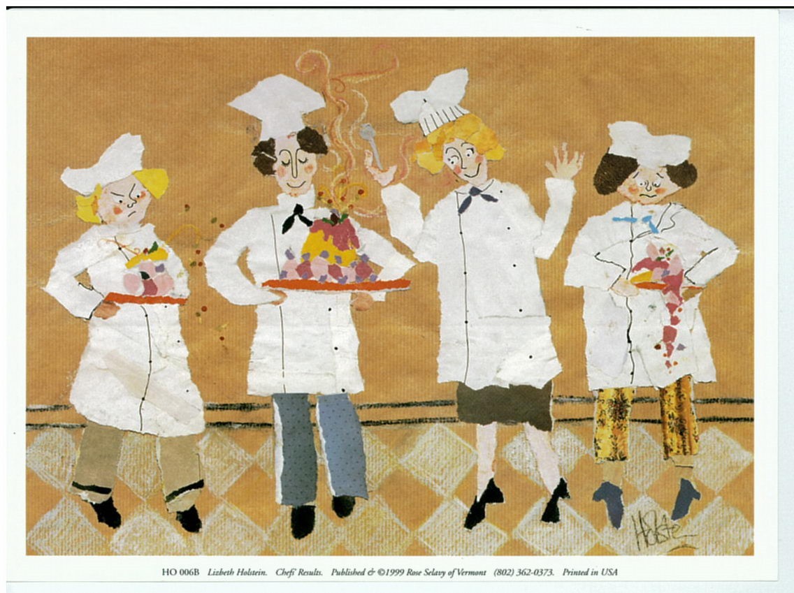 (5.5 x 7.5) Art Print HO006B Lisbeth Holstein Chefs Results
