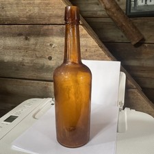 Antique G O TAYLOR AMBER WHISKEY BOTTLE - 3 P...