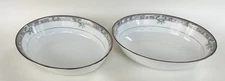 Lot 2 Noritake Lunceford Oval Vegetable Serving Bowl Set 9.75 in EXCELLENT