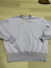 Nike Center Swoosh Sweatshirt Womens Size XS Purple Oversized Crewneck