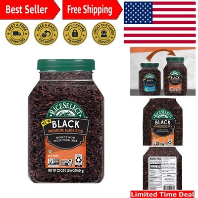 Gluten-Free Black Rice in BPA-Free 22-Ounce Jar - Nutritious &