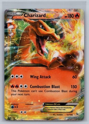 Charizard EX 12/106 Holo EX Rare Flashfire Pokemon Moderately Played