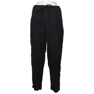 Zara, Hose, Größe: L, Schwarz, Leinen, Einfarbig, Damen #Hwo
