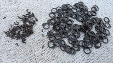 Black Riveted Chainmail Rings Repair Kit Round Dome Rivets 6-9mm LARP SCA Mediev