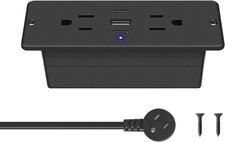 CCCEI Recessed Power Strip with Outlet and USB C Ports, Furniture Flush Mount...