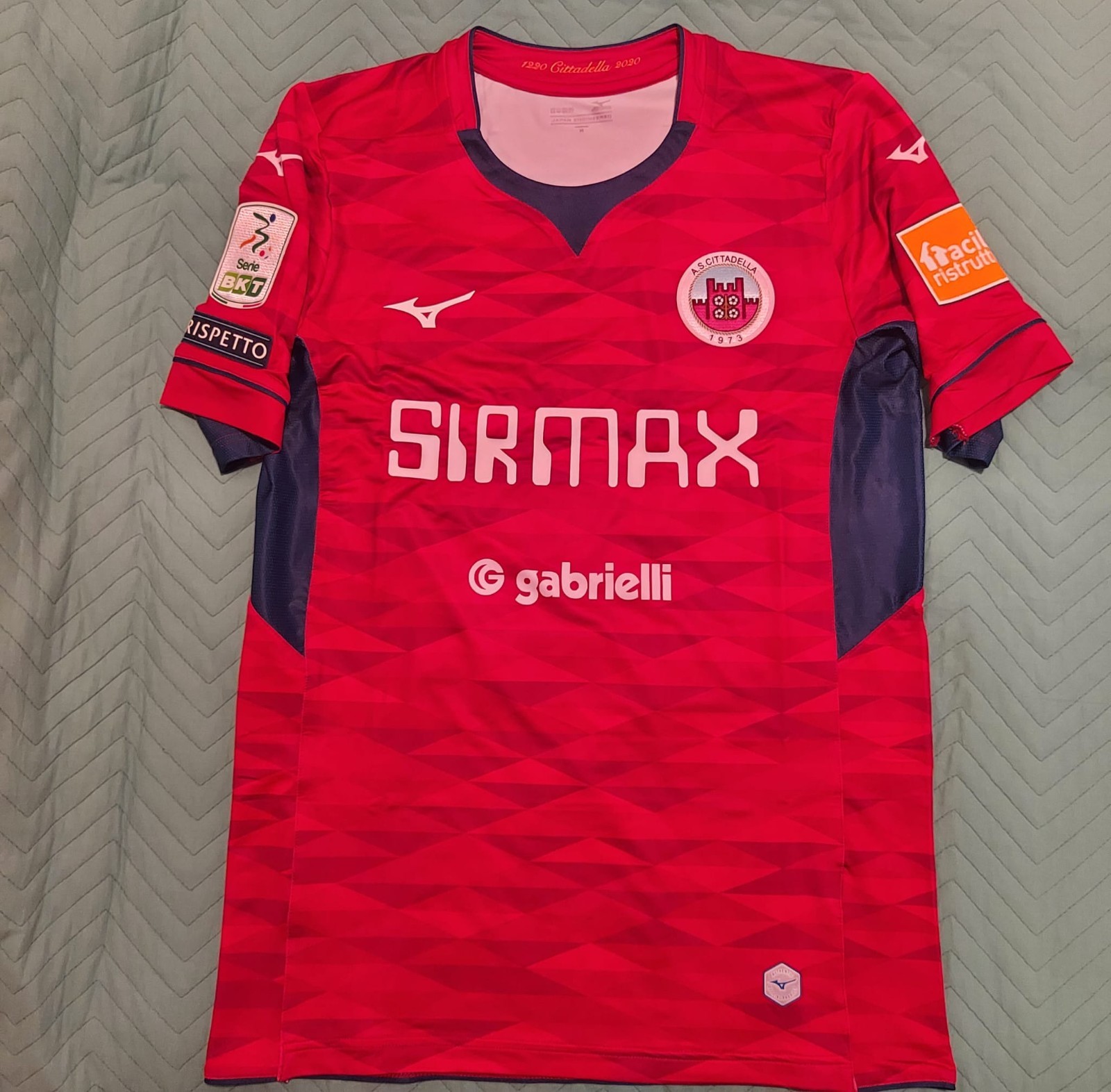 Alberto Paleari Match worn shirt Cittadella Serie B Stagione 2019-2020 dedica