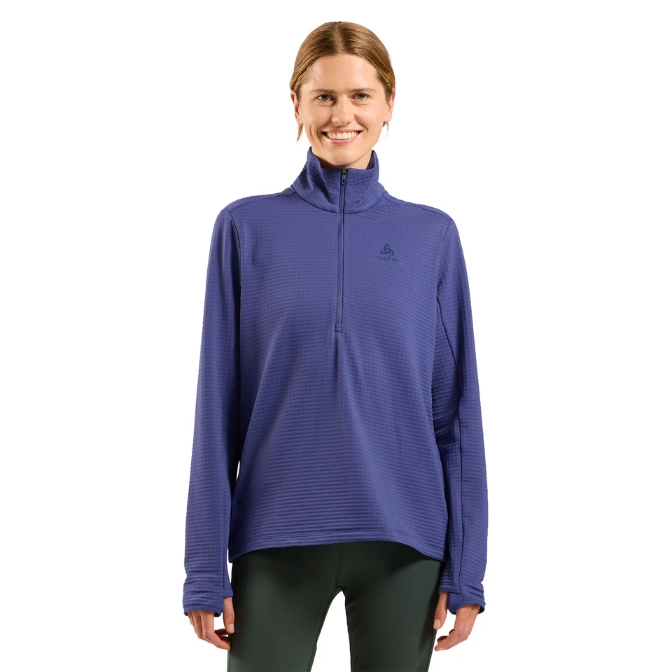 Odlo Essentials Mid Layer 1/2 Zip Lady |316011-21119| Leicht und bequem in blau - Bild 1 von 4
