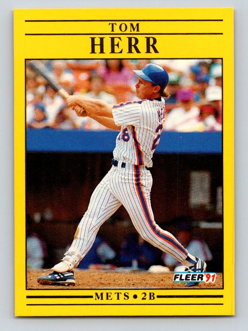 1991 Fleer #149 Tom Herr New York Mets
