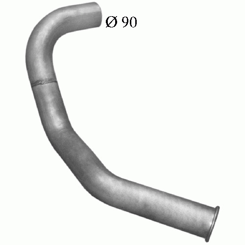 Tuyau d'échappement Mercedes 10-16 T raccord d'évacuation durable en acier aluminisé épais