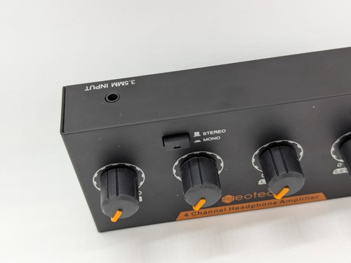 Neoteck 4-channel stereo headphone amplifier volume controls mono/stereo metal - Picture 8 of 15