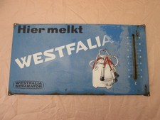 Altes Blechschild Schild Thermometer  ~   Hier melkt Westfalia ~