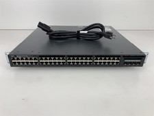 Cisco WS-C3650-48PS-S 48 Port Gigabit PoE Switch 640W AC Pwr