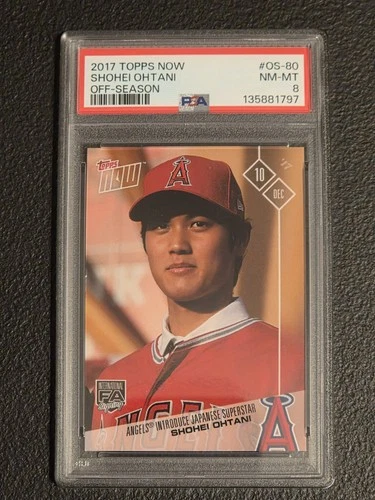 2017 Topps Now - Topps Online Exclusive Off-Season Shohei Ohtani #OS-80 PSA 8