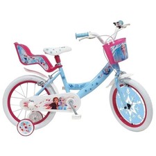 gioco bici bicicletta Frozen 16 con rotelle removibili per bambina