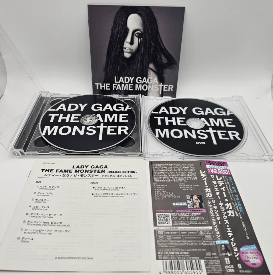 LADY GAGA The Fame Monster Japan Deluxe Edition CD+DVD UICS-1206 w/OBI 2010 - Image 2 of 4