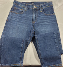 GAP Kids Slim Taper Jeans w/ Hidden Adjustable Waist - Dark Wash - Sz 14