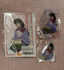 Inuyasha Animate Lotería Coral Acrílico Soporte + Dijes + Juego de Botones Postal,